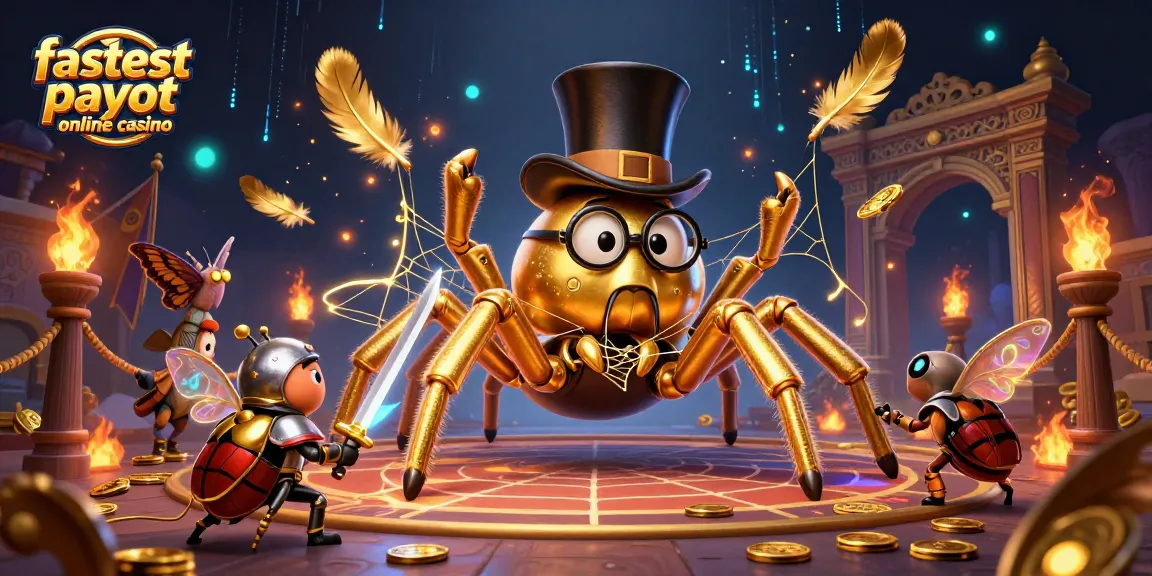 Engage with the fastest payout online casino, featuring vibrant characters in a richly detailed casino setting.