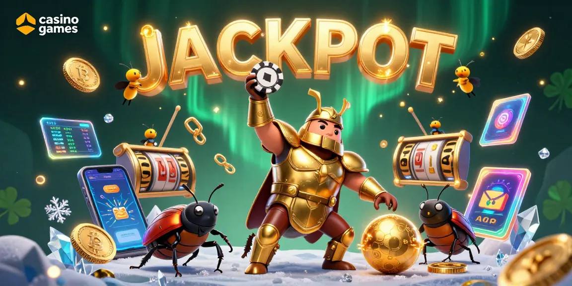 Engage with exciting casino games featuring vibrant characters and themes in a dynamic 3D illustration.